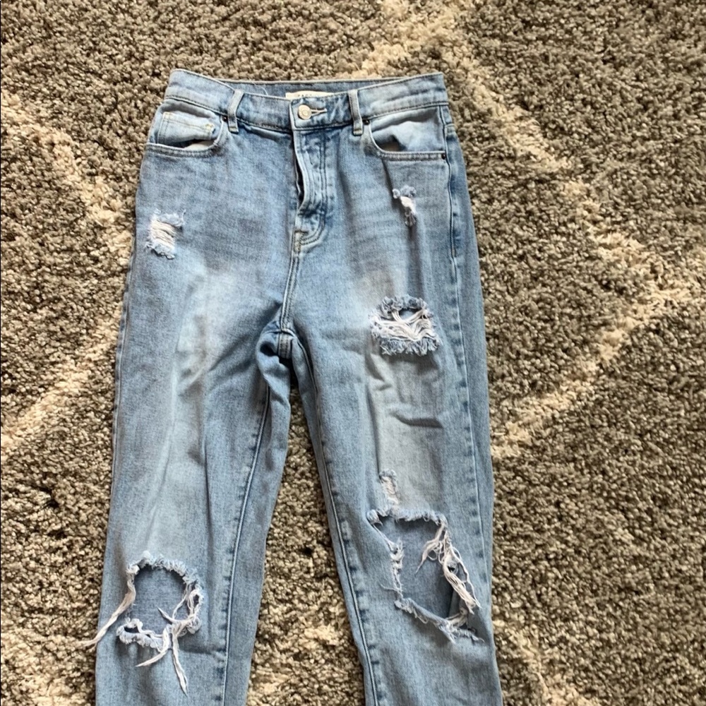 Ripped mom jeans